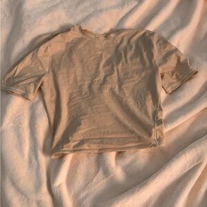 lululemon athletica Beige Short Sleeve Tee